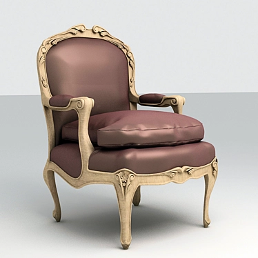 Elegant Louis XV Armchair 3D model image 1 
