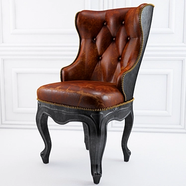 Retro Leather Armchair 3D model image 1 