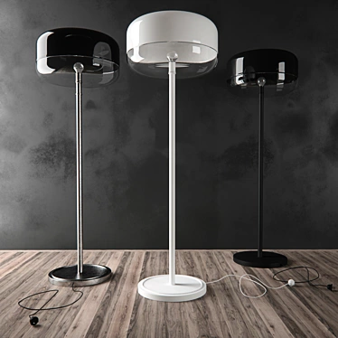 Modern Floor Lamp Trio 3D model image 1 