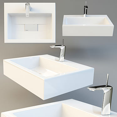 Teuco Wilmotte Sink & Skidoo Faucet 3D model image 1 