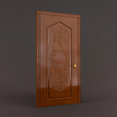 Oriental Charm: Doorway Delight 3D model image 1 