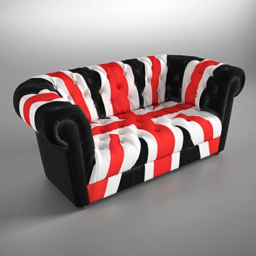 British Flag Chesterfield Sofa 3D model image 1 