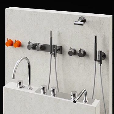 Vola Bathroom Components: Stylish & Durable Fixtures 3D model image 1 