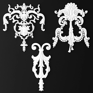 Elegant Stucco Décor 3D model image 1 