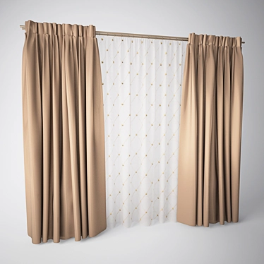 Title: Classic Gathered Blinds 3D model image 1 