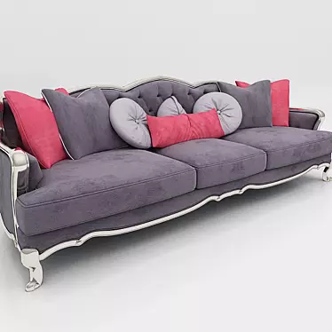 Vintage Charm: Classic Sofa 3D model image 1 