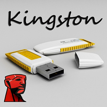 Compact Kingston 16GB Flash Drive 3D model image 1 