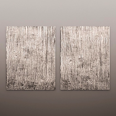 Customizable Wood Carved Wall Panel 3D model image 1 