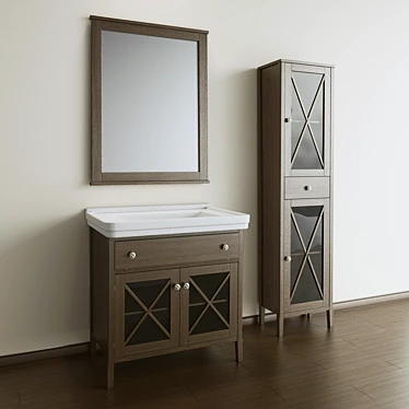 Nobleza Bathroom Furniture: Elegant Coronal Render Collection 3D model image 1 