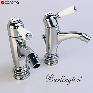 Burlington Bidet Mixer: Elegant and Efficient 3D model image 1 