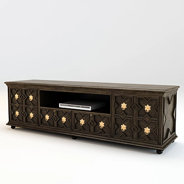 Restored TV Cabinet: Vintage Charm 3D model image 1 