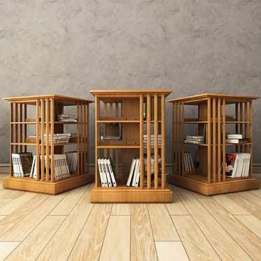 Rolling Bookcase 3D model image 1 