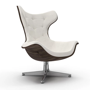 Elegant Shell Armchair | Modern Comfort 3D model image 1 