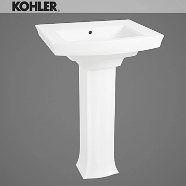 KOHLER Archer Washbasin: Sleek Space-Saving Design 3D model image 1 