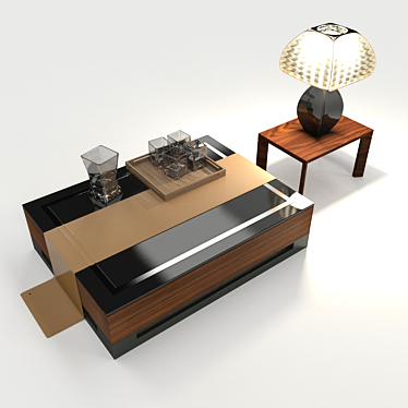 Modern Minimalist Coffee Table 3D model image 1 