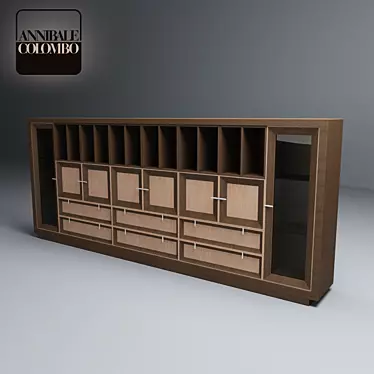 Elegant Annibale Colombo Bookcase 3D model image 1 