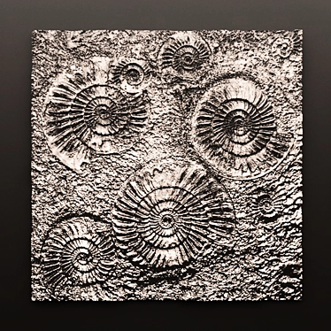 Luxury Ammonite Wall Panel 3D model image 1 