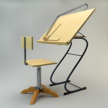 Versatile Drawing Table 3D model image 1 