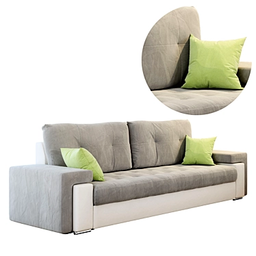 3 Person Sofa: Comfort & Style 3D model image 1 