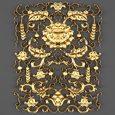 Elegant Stucco Carving: Exquisite Patterns 3D model image 1 