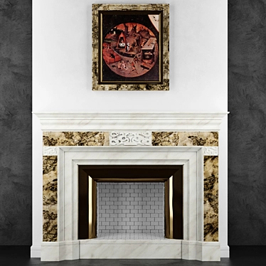 Fireplace of Elegance: Classic Portal Design 3D model image 1 