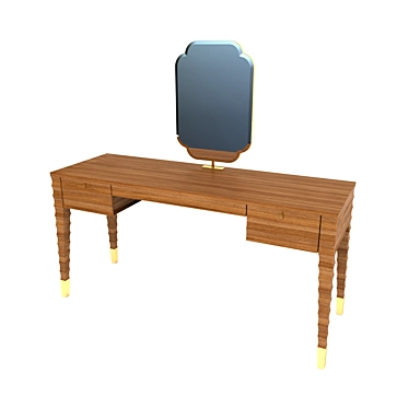 Elegante D'oro Dressing Table: Elettra Collection 3D model image 1 