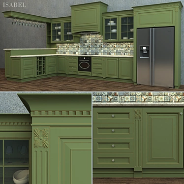 Italian Elegance: ISABEL Kitchen 3D model image 1 