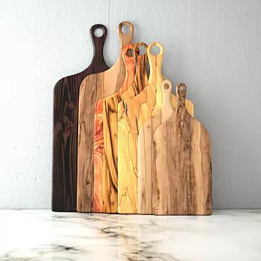 Multi-purpose Kitchen Cutting Board Set - 7 Pieces 3D model image 1 