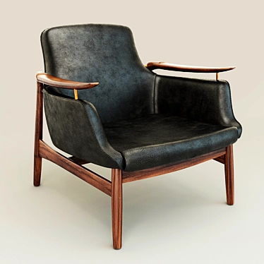 Modern Danish Design Armchair 3D model image 1 