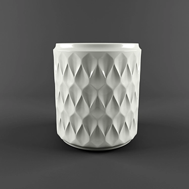 Droplet Vase: Handcrafted Ceramic 3D model image 1 