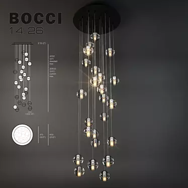 Bocci 14.26: Exquisite Floating Glass Sphere Lighting 3D model image 1 