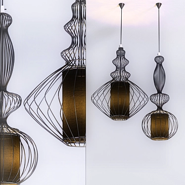 Wire Chandeliers: Modern and Minimalistic 3D model image 1 