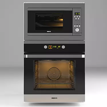 Beko MWB-2310EX & OIM25601X: Ultimate Oven Combo! 3D model image 1 