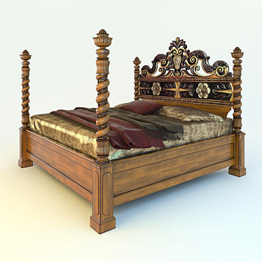 Title: Giovanni Visentin Bed - Artistic and Luxurious 3D model image 1 