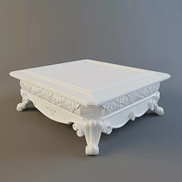 Elegant Vintage Coffee Table 3D model image 1 