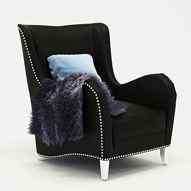 Elegant Caracole Armchair - Luxe Comfort 3D model image 1 