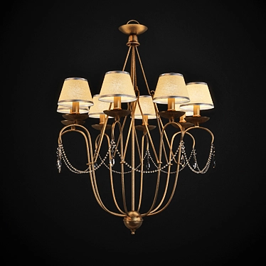 Elegant EuroLampArt Crystal Chandelier 3D model image 1 