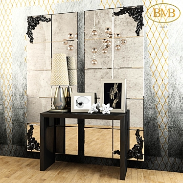 BMB Italy Mirror & Console Set 3D model image 1 