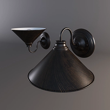 Elegant Bronze Cone Pendant 3D model image 1 