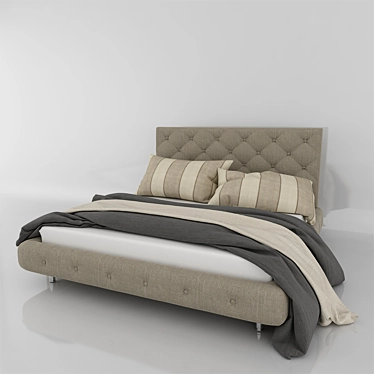 TurboSmooth Bed Cover: Perfect for Luxurious Bedding! 3D model image 1 