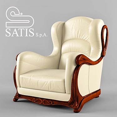 Satis Roger: Compact & Stylish Sofa 3D model image 1 