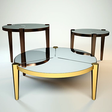 Luxury Fendi Casa Regina Coffee Tables 3D model image 1 