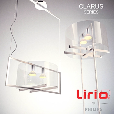 Lirio Clarus Hanging and Floor Lamp Set 3D model image 1 