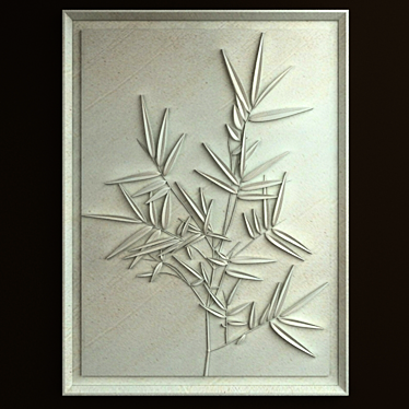 Bamboo Leaf Sculpture 3D model image 1 