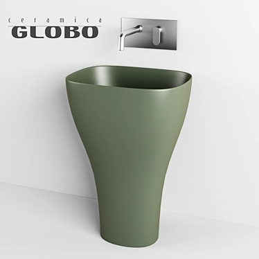 Globo Genesis Matte Ceramic Sink 3D model image 1 