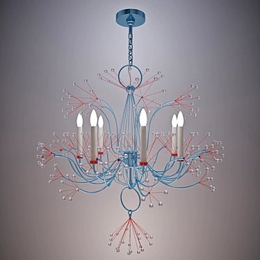 Blue Wave 54-Light Chandelier 3D model image 1 