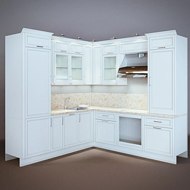 Timeless Elegance: Classic Kitchen 3D model image 1 