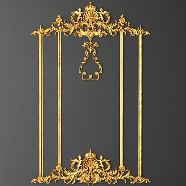 Ornate Stucco Frame 3D model image 1 