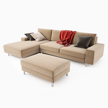 Modern Sectional Sofa Set 3D model image 1 