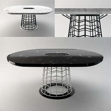 Elegant Marble Table - Studio Kononenko Design 3D model image 1 
